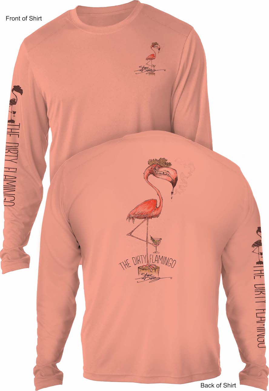 Dirty Flamingo- MEN'S LONG SLEEVE SUN PROTECTION SHIRT ᴜᴘꜰ-ᴛᴇᴇ
